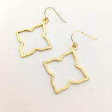 Sienna Brushed Star Earrings | Gold - MTT Collective