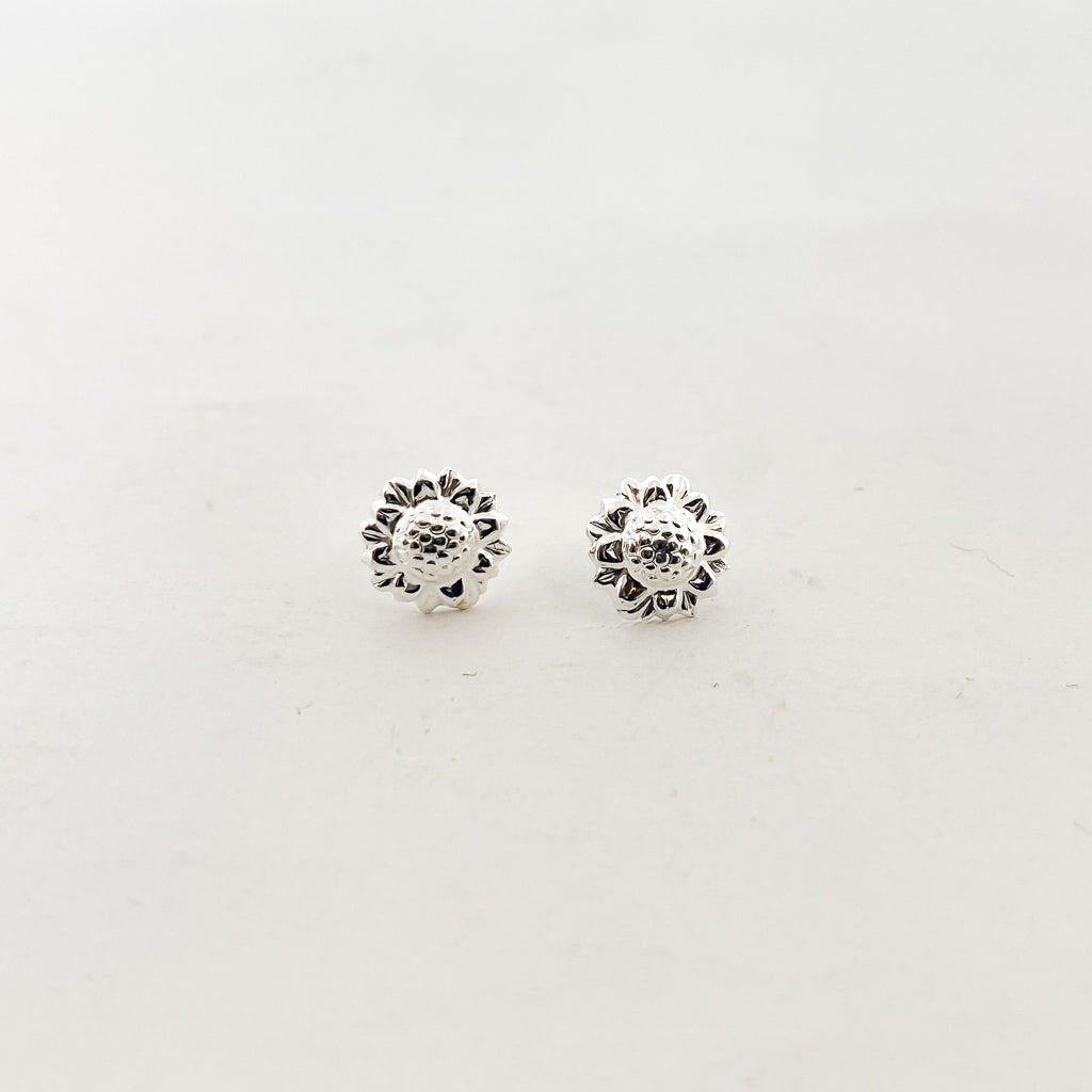 SUNFLOWER STUD EARRINGS | STERLING SILVER - MTT Collective