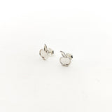 Apple Stud Earrings | Silver