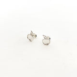 Apple Stud Earrings | Silver