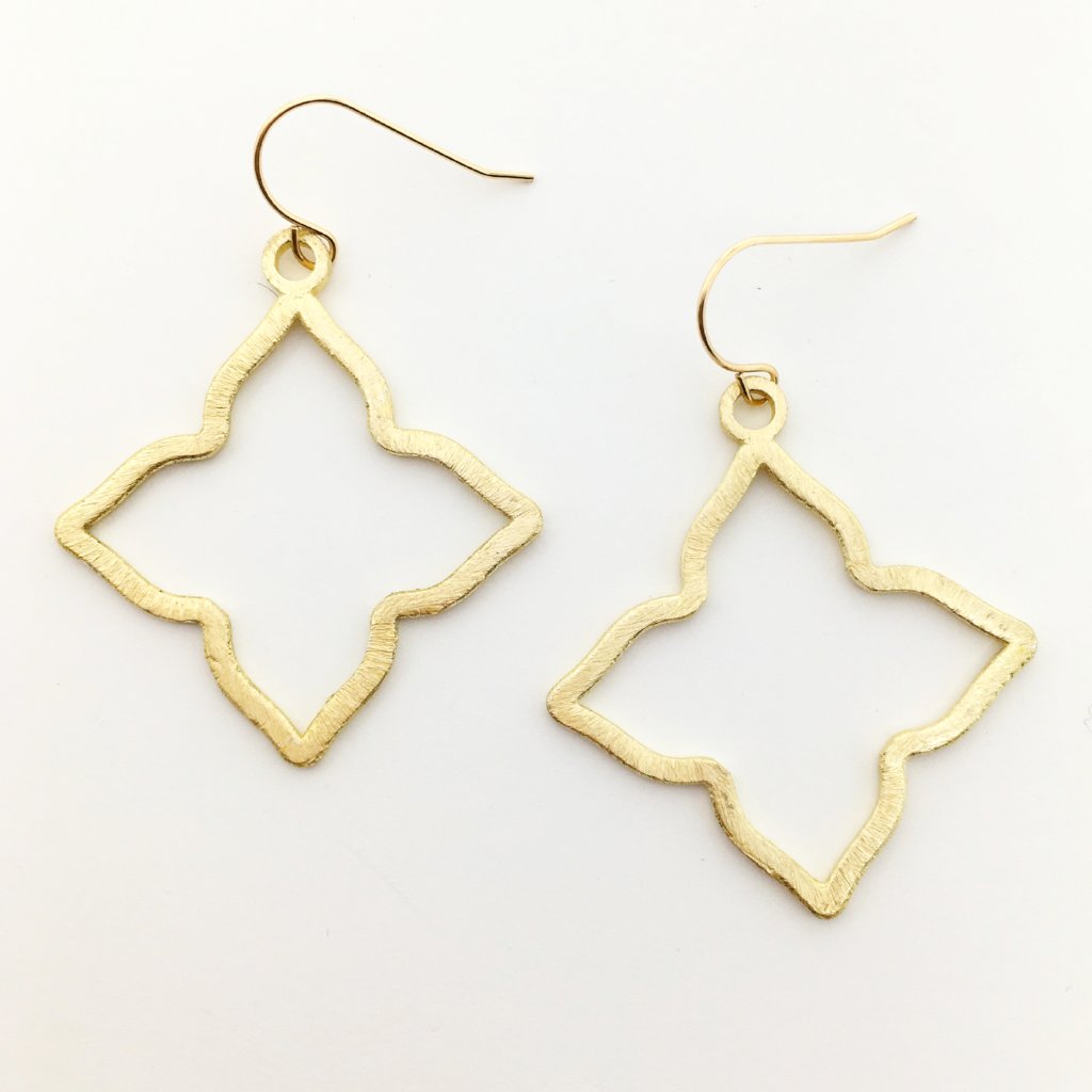 Sienna Brushed Star Earrings | Gold - MTT Collective