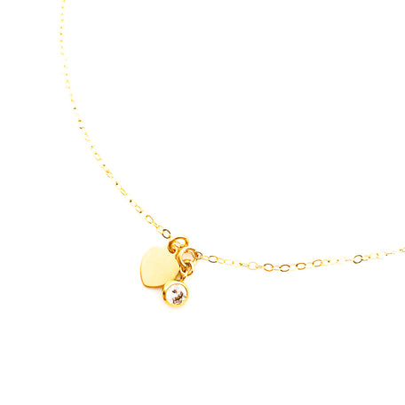 Athena Sparkling Love Necklace | Gold - MTT Collective