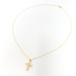 RHINESTONE RUGGED CROSS NECKLACE | 14K GOLD-FILLED - MTT Collective