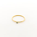Twisted Cubic Zirconia Stacking Rings |Gold