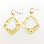 Jasmine Brushed Drop Earrings | Gold - MTT Collective