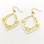 Jasmine Brushed Drop Earrings | Gold - MTT Collective