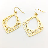 Jasmine Brushed Drop Earrings | Gold - MTT Collective