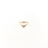Double V Ring | Silver & Gold