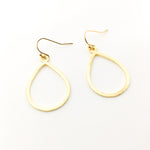 Emilia Brushed Open Drop Earrings - MTT Collective