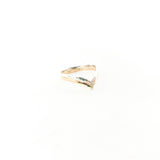 Double V Ring | Silver & Gold