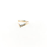 Double V Ring | Silver & Gold