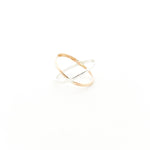 X AXIS RING | STERLING SILVER & 14K GOLD FILLED | SIZE OPTIONS - MTT Collective