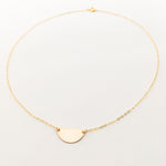 Vivian Dainty Semicircle Disc Necklace | Gold - MTT Collective
