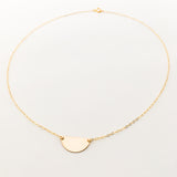 Vivian Dainty Semicircle Disc Necklace | Gold - MTT Collective