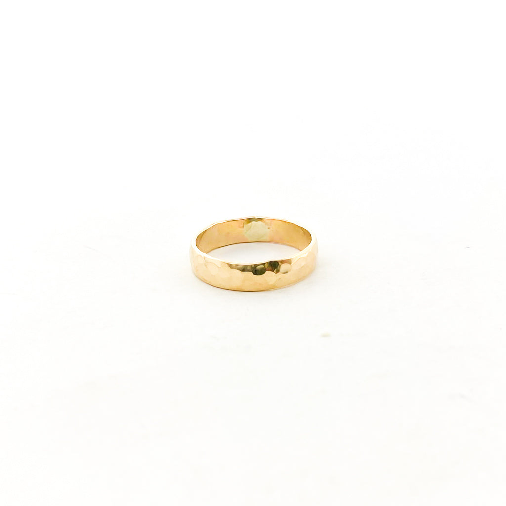 Impressions Hammered Dome Band Ring | Gold - MTT Collective