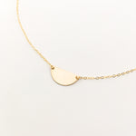 Vivian Dainty Semicircle Disc Necklace | Gold - MTT Collective