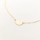 Vivian Dainty Semicircle Disc Necklace | Gold - MTT Collective