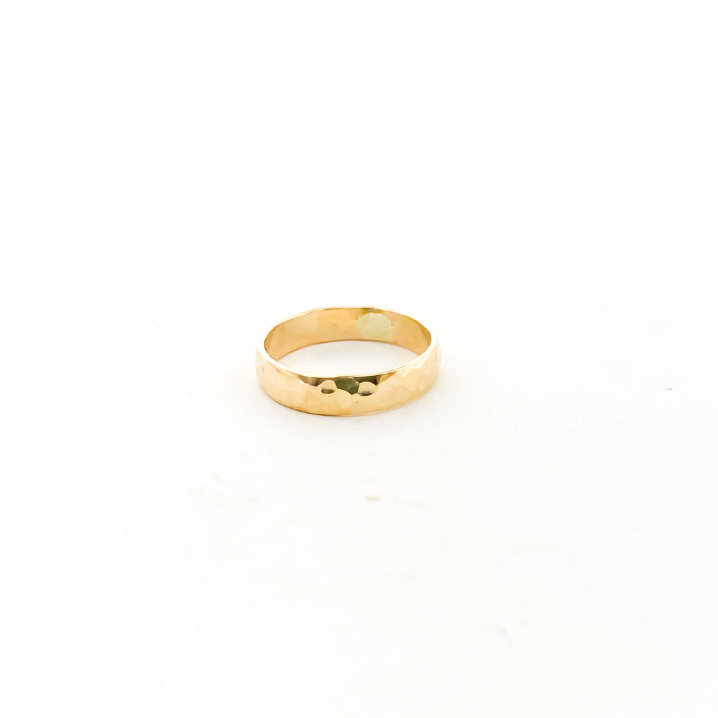 Impressions Hammered Dome Band Ring | Gold - MTT Collective