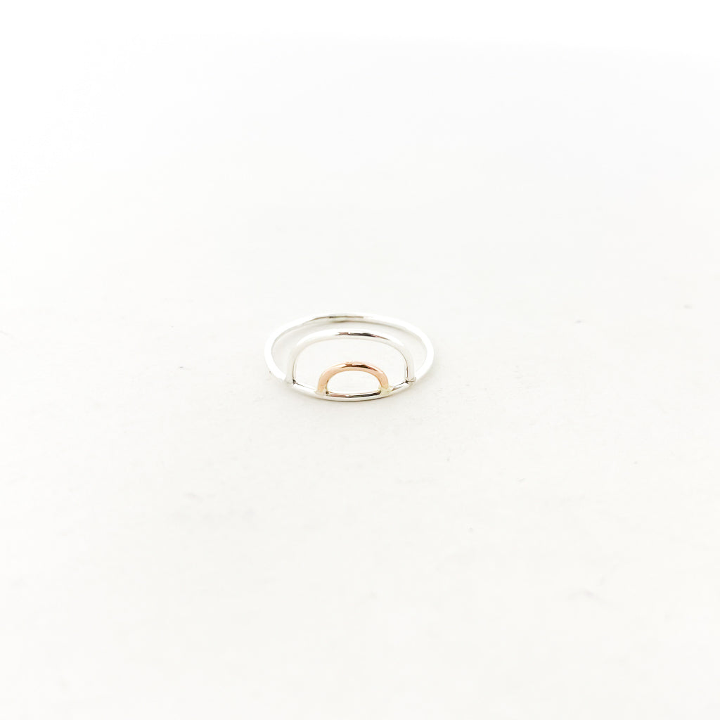 OPEN RAINBOW RING | STERLING SILVER & 14K GOLD-FILLED | SIZE OPTIONS - MTT Collective