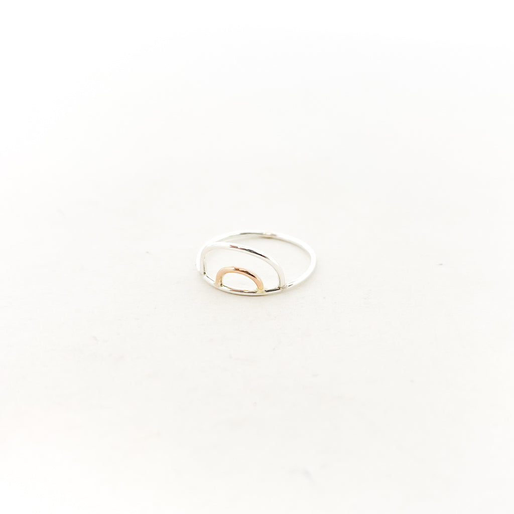 OPEN RAINBOW RING | STERLING SILVER & 14K GOLD-FILLED | SIZE OPTIONS - MTT Collective