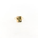 Impressions Hammered Rectangle Ring | Gold