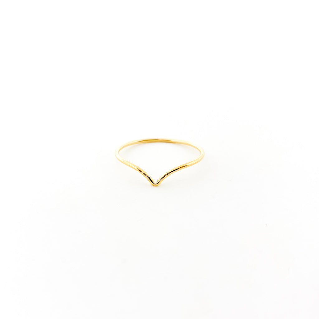 Lyla Small V-Shape Ring | Gold - MTT Collective