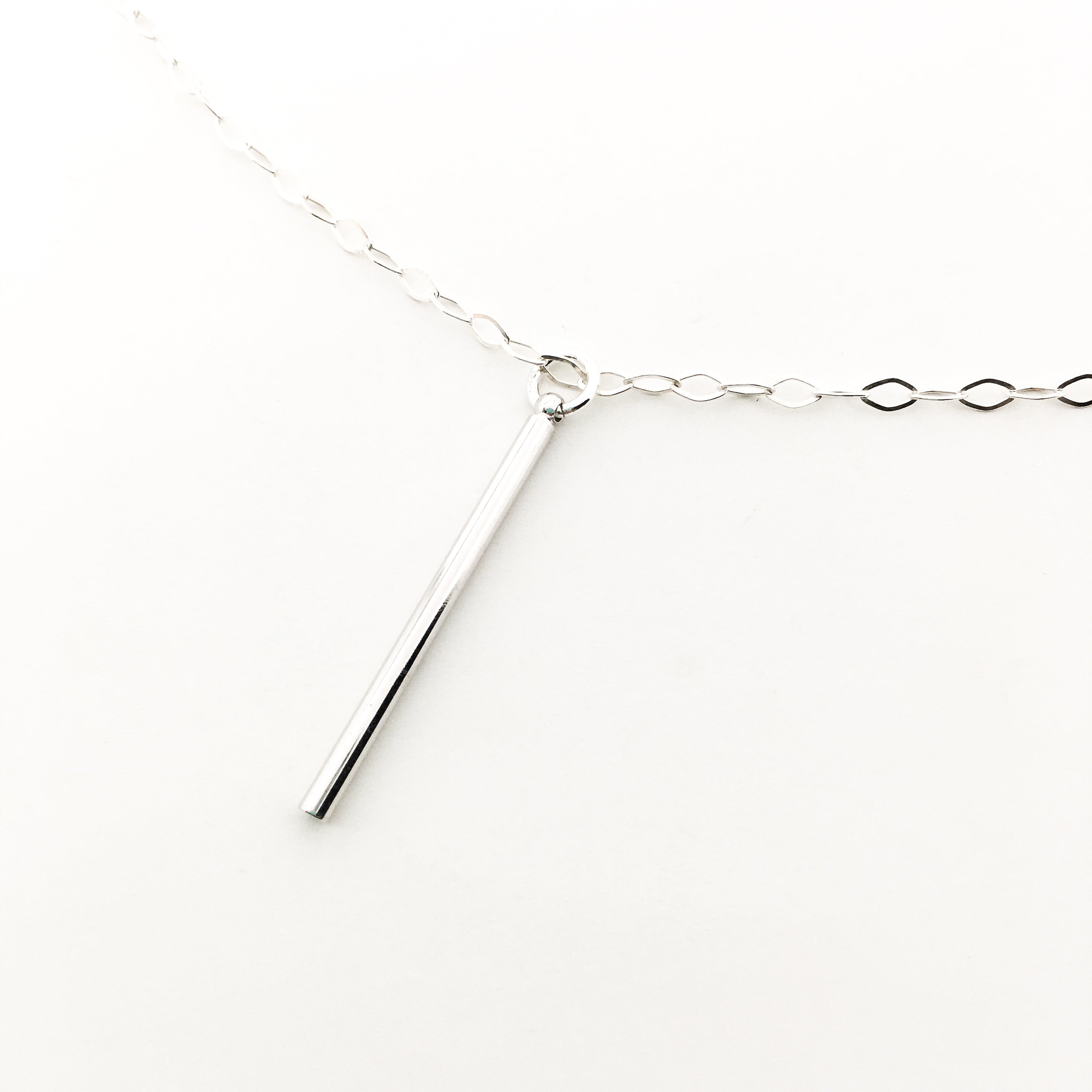 CHAIN LONG BAR NECKLACE | STERLING SILVER - MTT Collective