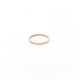 Flat Beaded Ring | Rose Gold