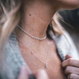 Luna Disc Chain Necklace | Silver