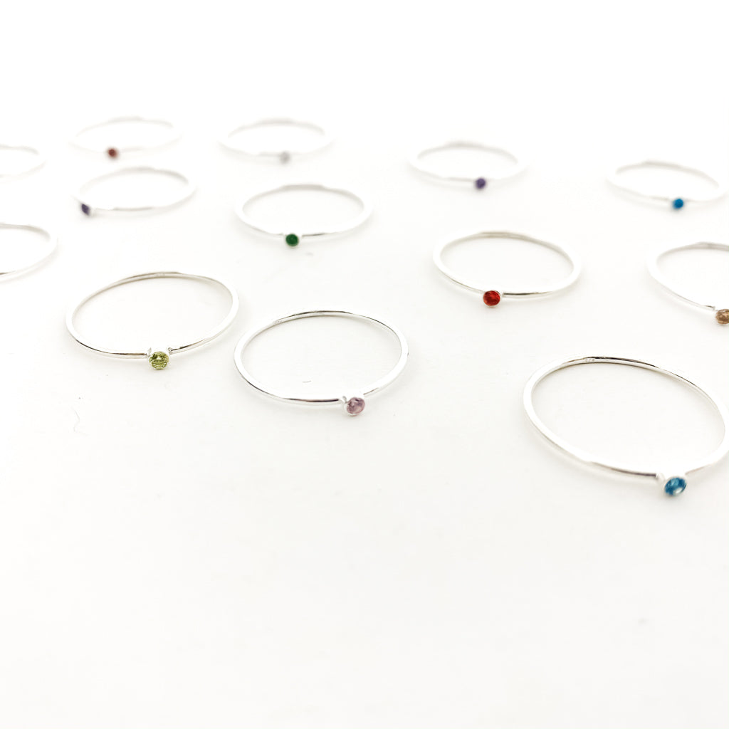 Bella Birthstone Ring |Silver - MTT Collective