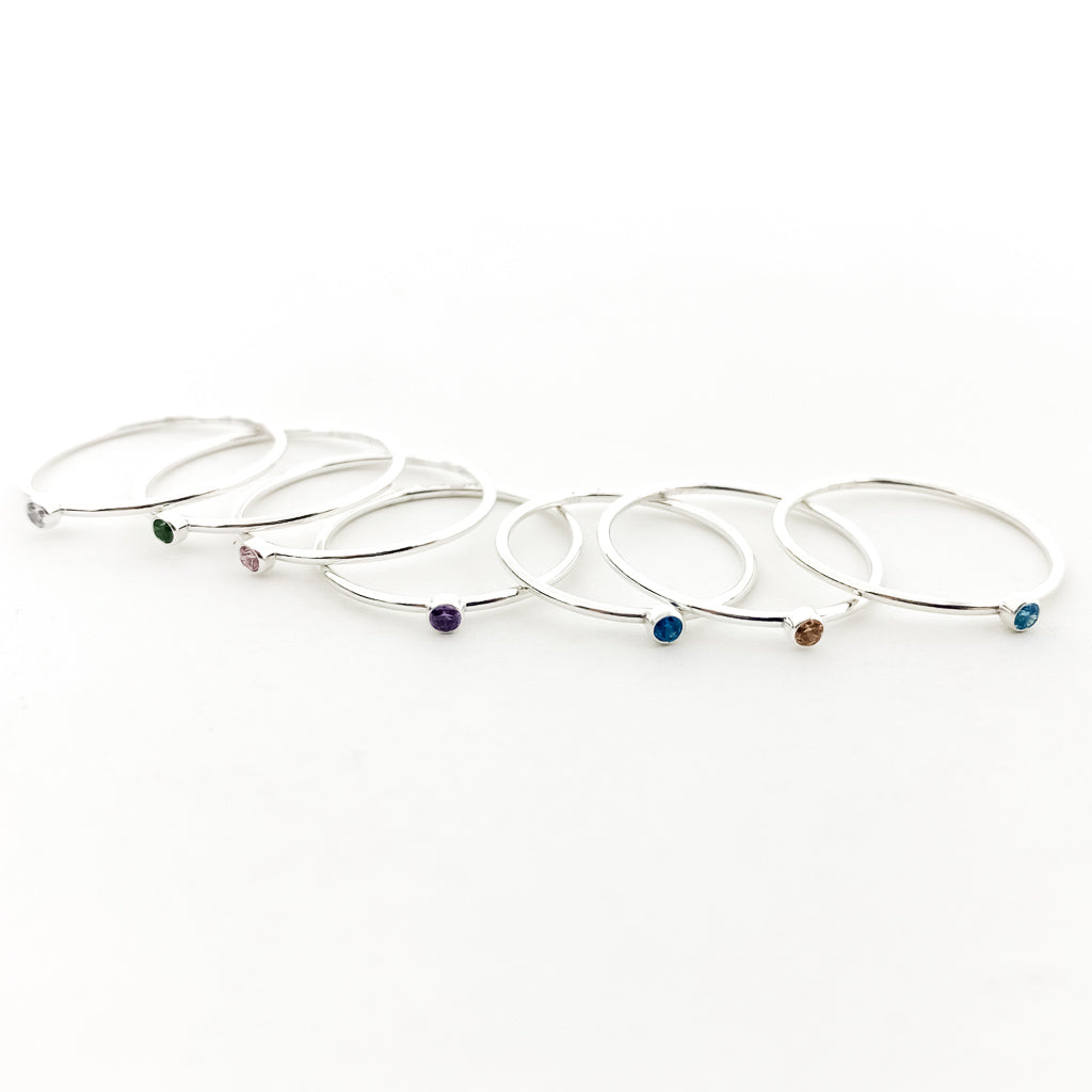Bella Birthstone Ring |Silver - MTT Collective