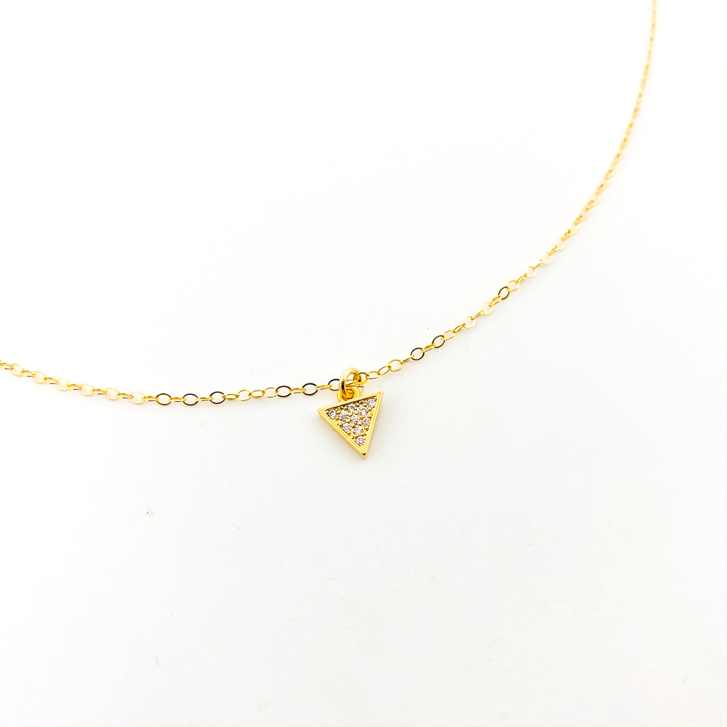 HANGING TRIANGLE NECKLACE | 14K GOLD-FILLED - MTT Collective