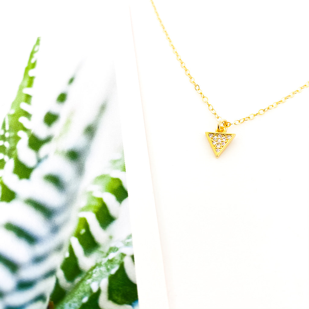 HANGING TRIANGLE NECKLACE | 14K GOLD-FILLED - MTT Collective