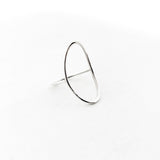 Large Open Oval Ring | Silver