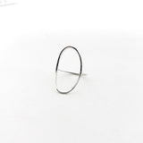 Large Open Oval Ring | Silver