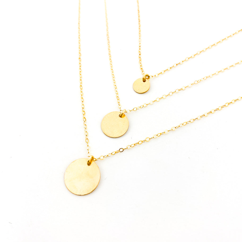 14K GOLD-FILLED OPEN DISC NECKLACES | SIZE OPTIONS - MTT Collective