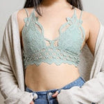 Padded Crochet Lace Longline Bralette - MTT Collective