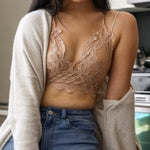 Padded Crochet Lace Longline Bralette - MTT Collective