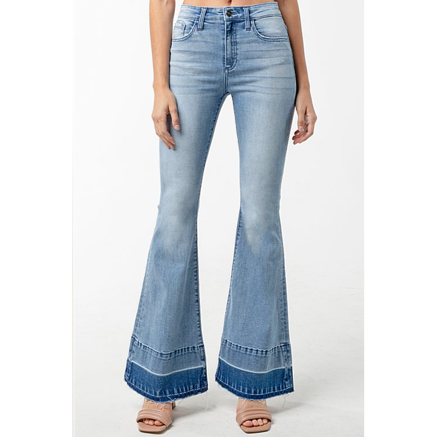 HIGH RISE MULTICOLOR FLARE JEANS - MTT Collective