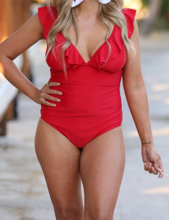 Red Hot Ruffle One-Piece Swimsuit - MTT Collective