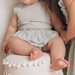 Girls Clare Ruffle Bubble Romper - MTT Collective