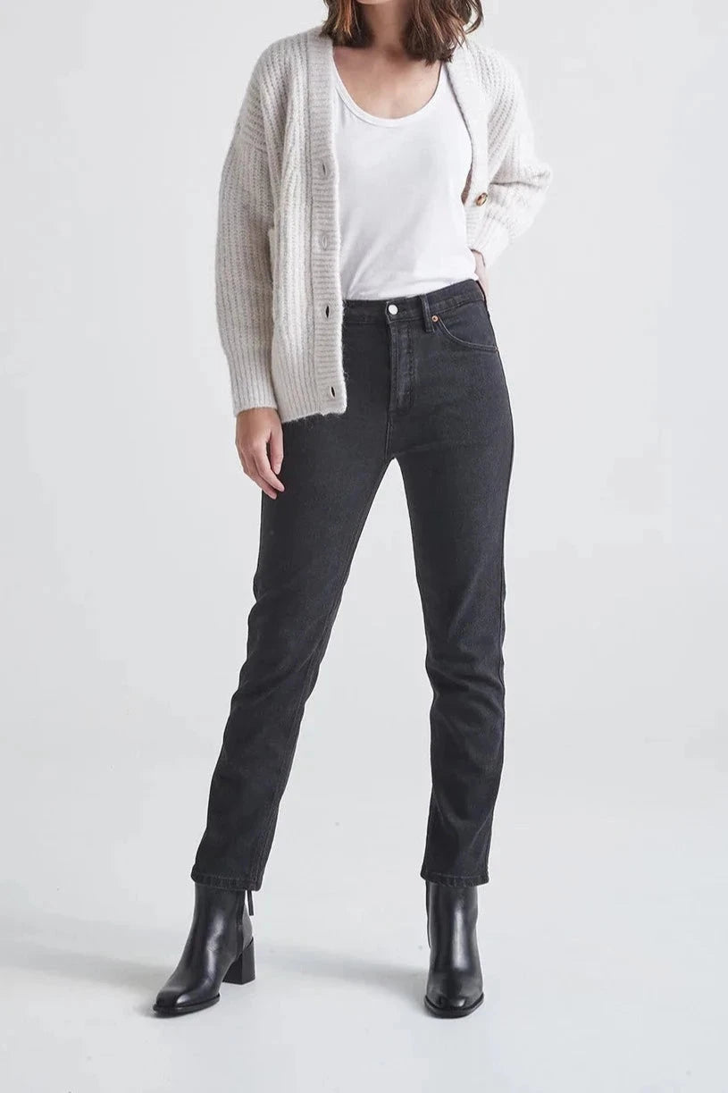 Midweight Performance Denim High Rise Straight - MTT Collective
