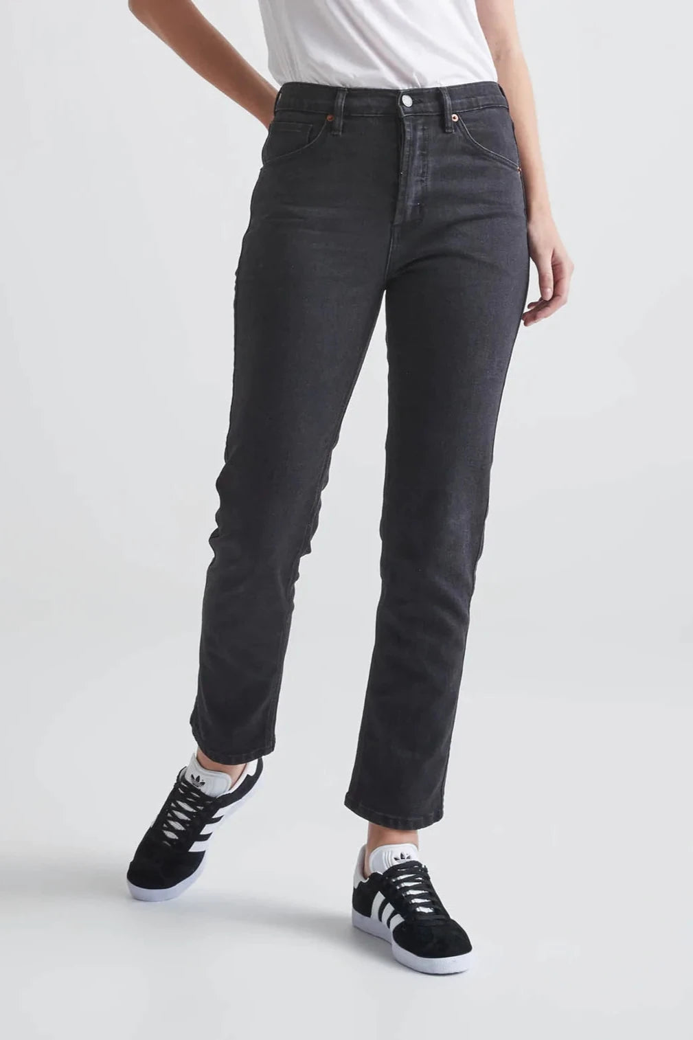 Midweight Performance Denim High Rise Straight - MTT Collective