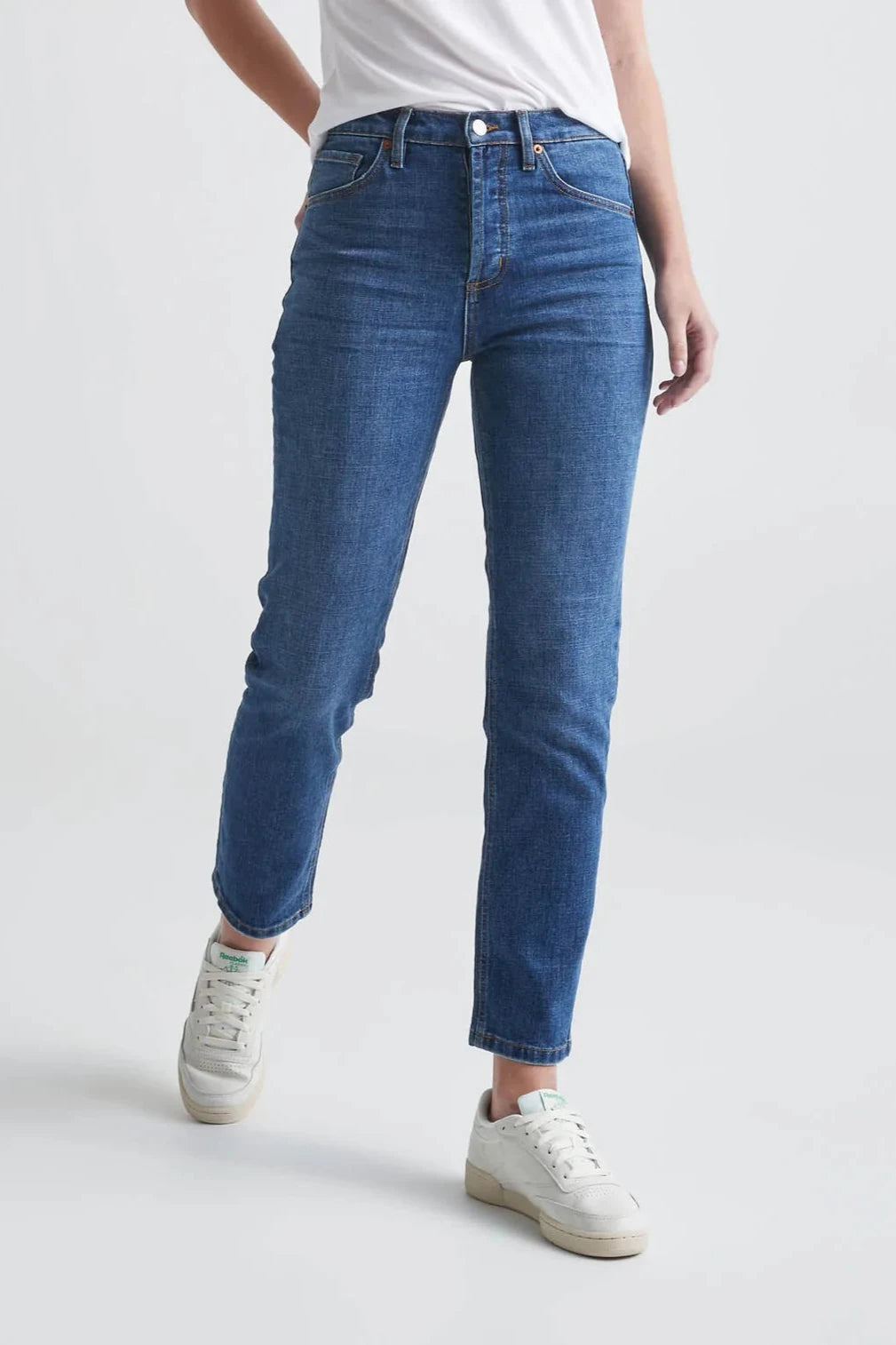 Midweight Performance Denim High Rise Straight - MTT Collective