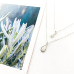 Addison Lab Opal Tear Drop Necklace | Silver - MTT Collective