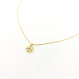 Adia Smooth Chain Peace Charm Necklace | Gold - MTT Collective