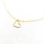 Amara Open Hanging Heart Necklace - MTT Collective