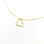 Amara Open Hanging Heart Necklace - MTT Collective