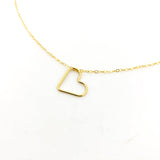 Amara Open Hanging Heart Necklace - MTT Collective