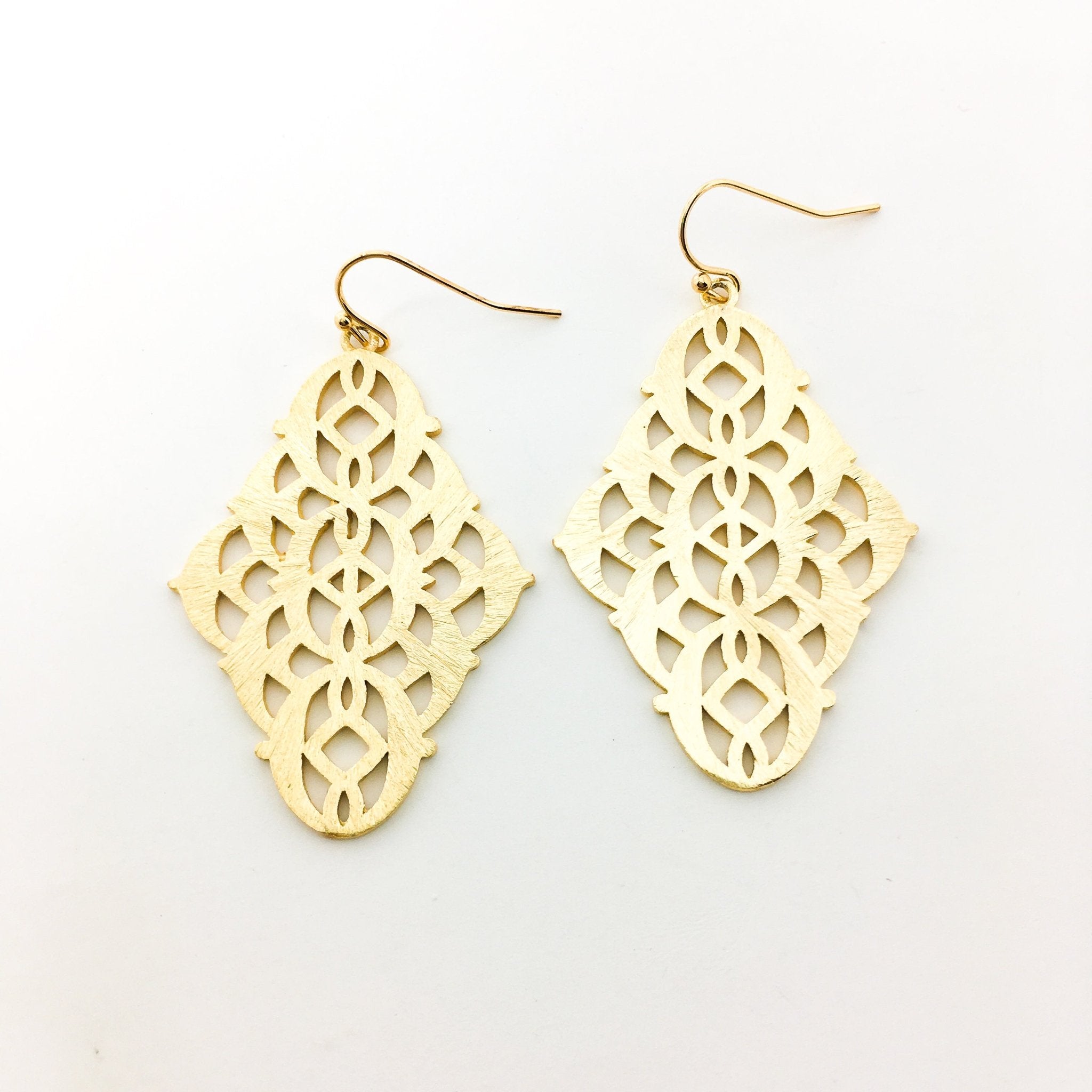 Arabella Brushed Patterned Indian Earrings - MTT Collective